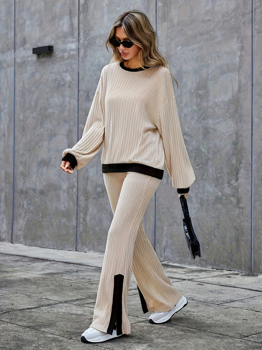 Chic, Comfortable Two-Piece Knit Set