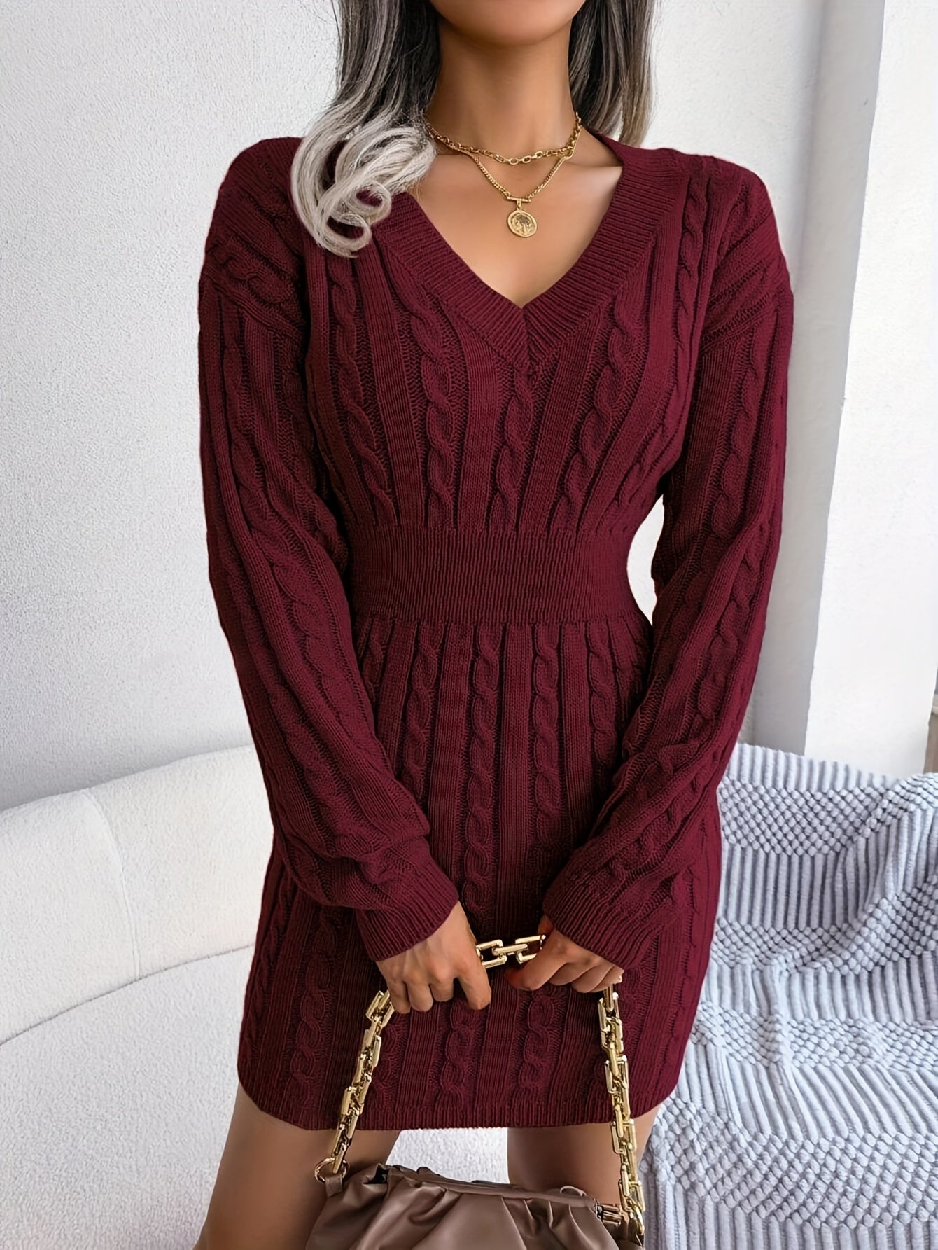 Quality, Elegant Knitted Sweater Dress