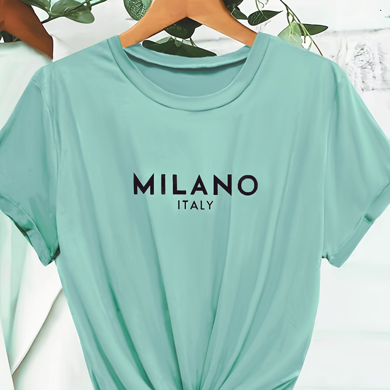 Casual, Stylish Milano Letter T-shirt