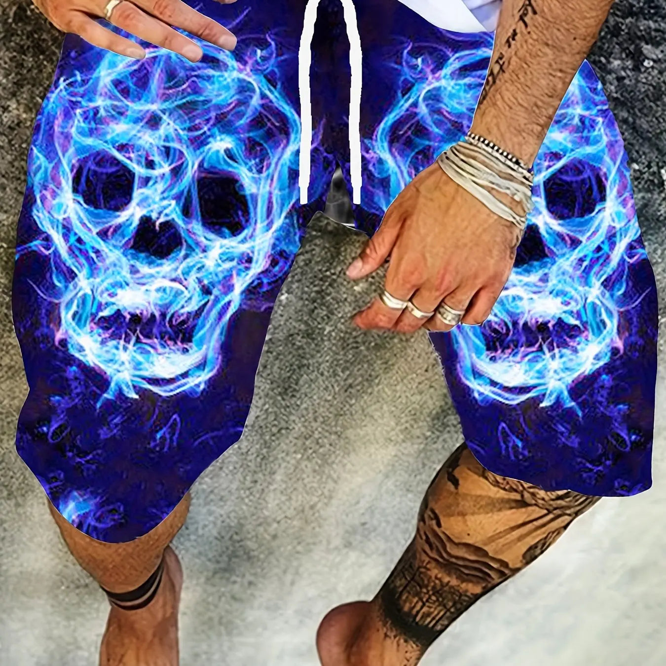 Bold, Comfy Skull 3D Shorts