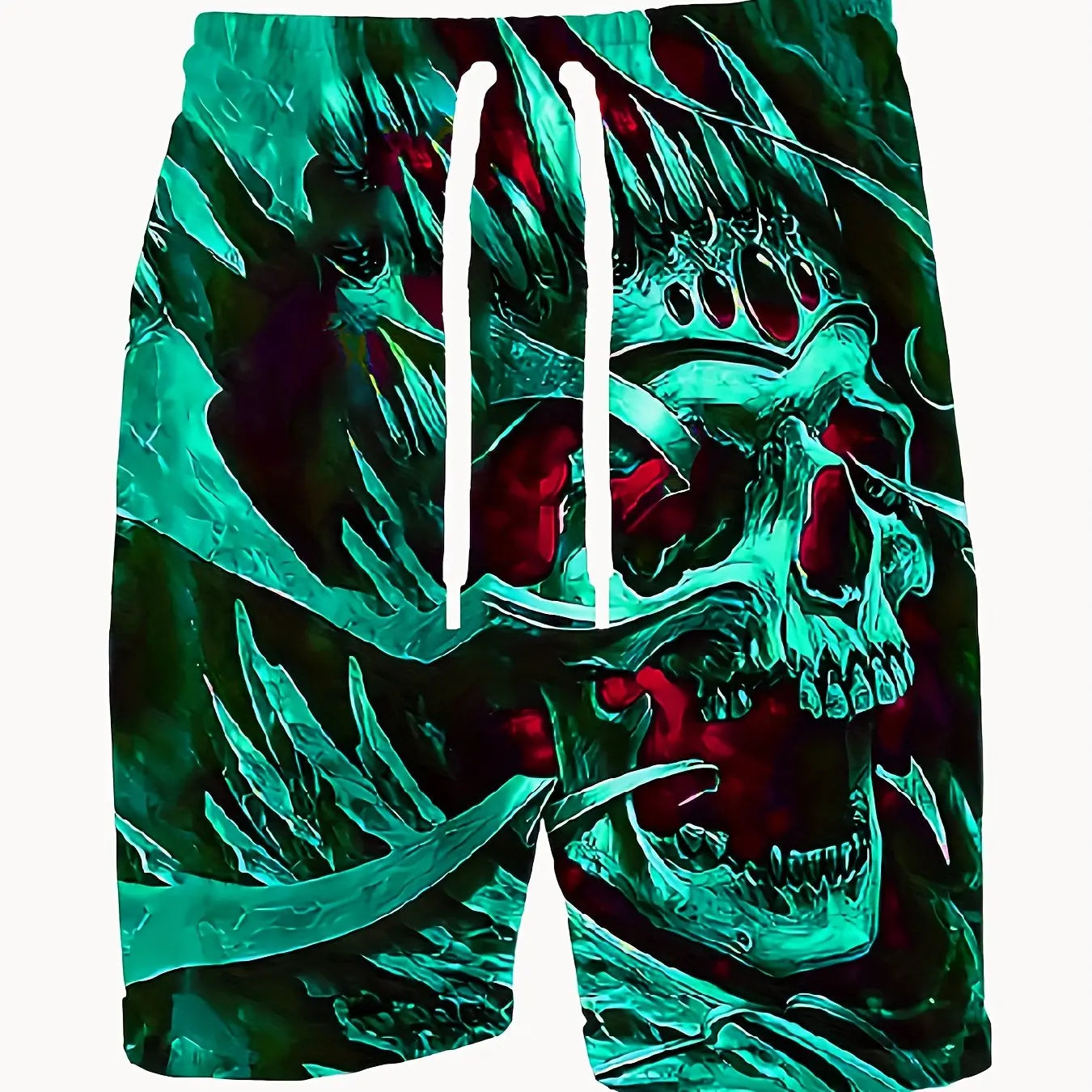 Bold, Comfy Skull 3D Shorts