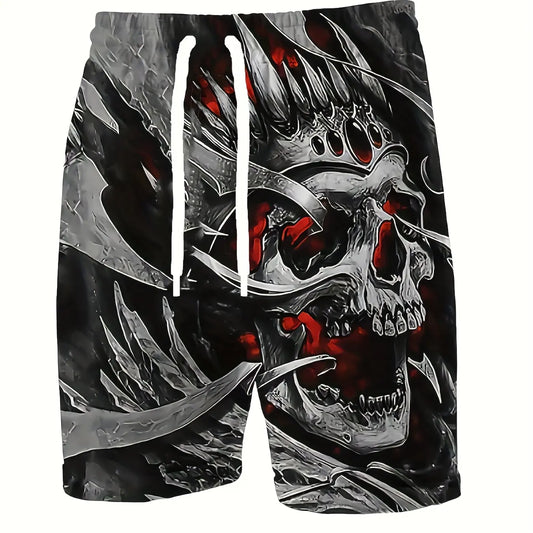 Bold, Comfy Skull 3D Shorts