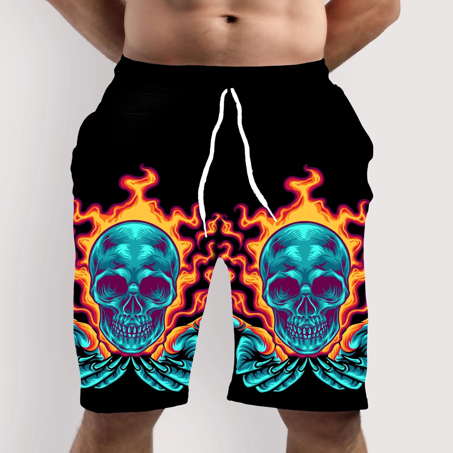 Bold, Comfy Skull 3D Shorts