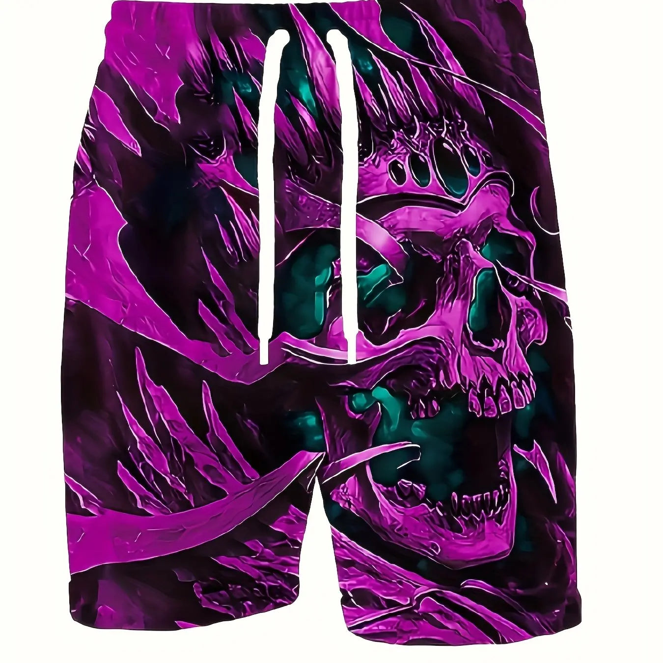 Bold, Comfy Skull 3D Shorts